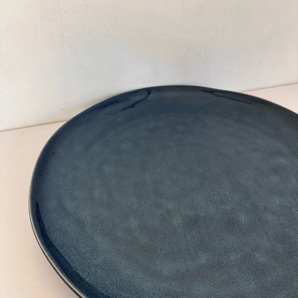Elegant Blue Ceramic Plate, ikea serving plate